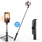 Q02S Fill Light Bluetooth Selfie Stick Tripod Mobile Phone Holder(Black) - Image 2