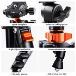 K&F Camera Tripod Lightweight, K234A7+BH-28L, EXTENSION ARM KIT - Image 3