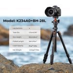 K&F Camera Tripod Lightweight, K234A0+BH-28L, KF09.101 - Image 5