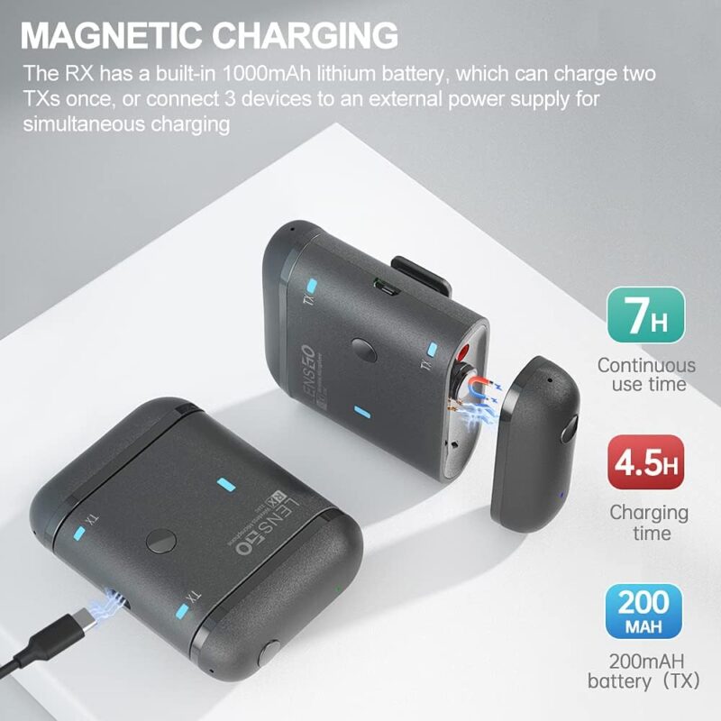 LENSGO 318C II Wireless Lavalier Microphone