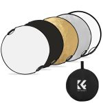 K&F Five in One Circular Reflector with Handle 110cm Portable Folding
