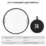 K&F Five in One Circular Reflector with Handle 110cm Portable Folding - Image 5