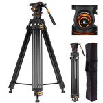 K&F Aluminum Transverse with Fluid Head, Camera Tripod VA18+ VH081