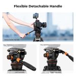 K&F Aluminum Transverse with Fluid Head, Camera Tripod VA18+ VH081 - Image 5