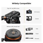 K&F Aluminum Transverse with Fluid Head, Camera Tripod VA18+ VH081 - Image 8