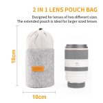 K&F Protective Camera Lens Pouch 2L 10*18cm - Image 4
