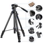 YUNTENG VCT-999 Aluminum Tripod 65-206cm - Image 5