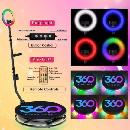 360 Photo Booth Video Motion Rotating Selfie Platform