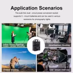 Sutefoto 48V-PCS Dual Battery Power Station V Mount Battery Charger - Image 4