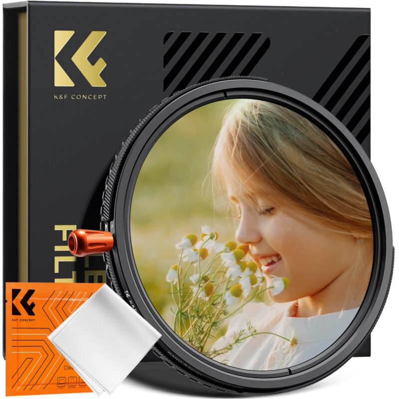 K&F 82mm Variable ND2-32 & CPL & Black Diffusion 14 3 in 1 HD Lens Filter