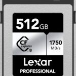 Lexar 512GB Professional CFexpress Type-B Silver Memory Card 1750 1,300 MBs