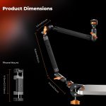 K&F 22 Inches Magic Arm with Super Clamp - Image 7