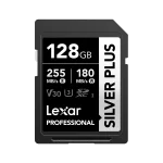 Lexar 128GB Professional SILVER PLUS 255MBsUHS-I SDXC Memory Card