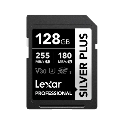 Lexar 128GB Professional SILVER PLUS 255MBsUHS-I SDXC Memory Card