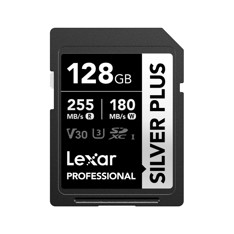 Lexar 128GB Professional SILVER PLUS 255MBsUHS-I SDXC Memory Card