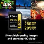 Lexar 256GB Professional Card 280MBs/205 1800x UHS-II SDXC GOLD - Image 3
