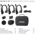 Godox SkyTalk Air 3S 3 Person Full-Duplex Wireless Intercom Headset System - Image 14